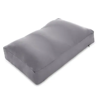 Premium Microbead Pillow Medium Cooling Silk Like Cover Dark Grey • $44.95