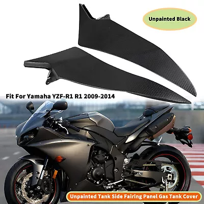 Unpainted Black Tank Side Cover Fairing Panel Cowl Trim For Yamaha YZF R1 Raven • $26.98