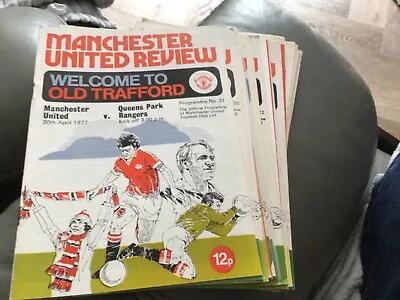 Football Programmes 28 Manchester United From 1976/77 Season • £9.99