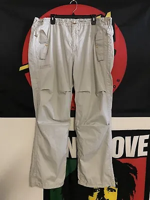 RARE Vintage Y2K Sean John Flight Cargo Parachute Pants Cream UFO CAFFEINE JNCO • $70