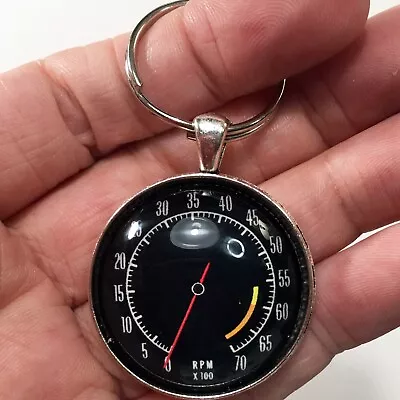 Vintage Corvette C3 RPM Tach Tachometer 7000 Gauge Reproduction Keychain Camaro • $12.95