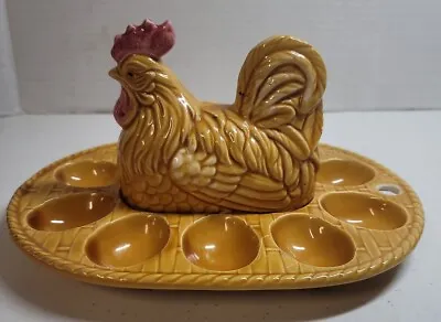 Vintage Fred Roberts Company SF Chicken Devil Egg Tray W/Salt & Pepper Shakers • $29.95