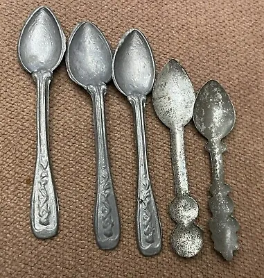 Vintage /possibly Antique  Miniature Metal (possibly Pewter) Spoons   • $14