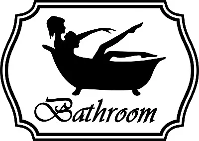 £3.39 • Buy WC Self-Adhesive Vinyl Sticker Decal Sign Door Bathroom Toilet Lady Girl Black 