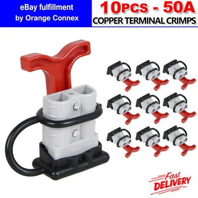 $28 • Buy 10pc Fit For Anderson Style Plug Connectors 50 AMP T Handle Dust Cap Cover Solar