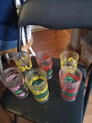 Vintage Mcm  Drinking Glasses Set Of 6 • $13.45