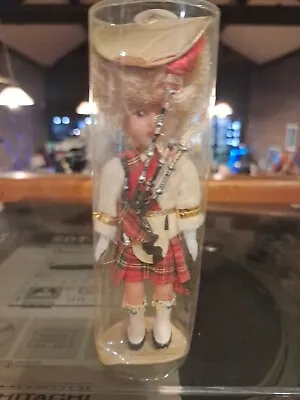 Scottish Girl Piper Vintage Doll In National Costume Dress Piper Gift In Box • £6.24