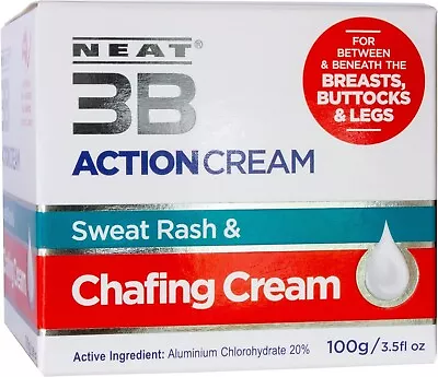 Neat 3B Action Cream - 100g - Prevent Rash Chafing-FREE SHIPING-NEW-AU • $21.49