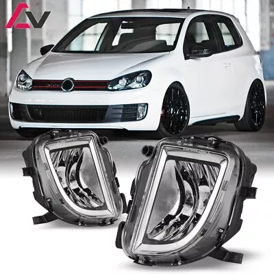 Fog Lights For 2010-2014 VW Volkswagen GTI MK6 11-15 Jetta GLI Bumper Lamps L&R • $48.99