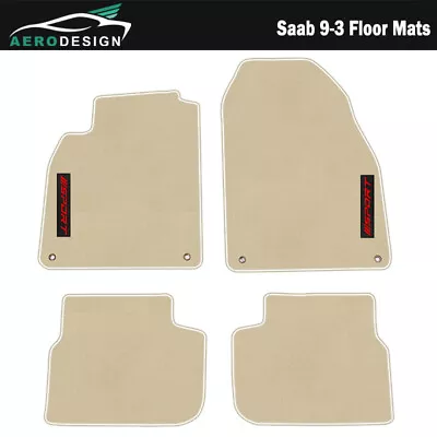 Fits 03-11 Saab 9-3 Beige Nylon Floor Mat Carpet Set Front & Rear With SPORT • $56.04