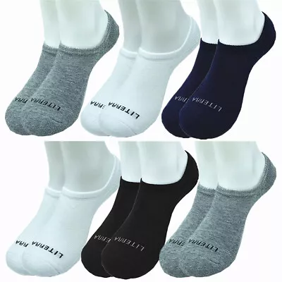 3-12 Pairs Men No Show Invisible Nonslip Boat Thick Cushion Low Cut Cotton Socks • $7.99