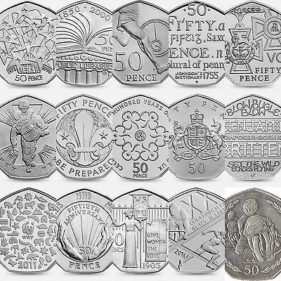 50P Commemorative Coins Coin Hunt Circulated Fifty Pence Coins • £2.74