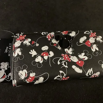 Disney's Mickey And Minnie Mouse Zip Around Wallet For Women Genuine License • $19