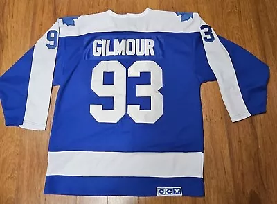 Vintage CCM NHL Toronto Maple Leafs Gilmour #93 Hockey Jersey Fight Strap Sz 50 • $109.99