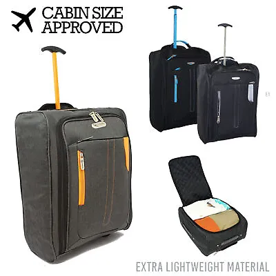 50cm EasyJet Ryanair Cabin Approved Trolley Hand Luggage Suitcase Carry On Bag • £16.99