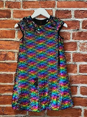 £6.50 • Buy Blue Zoo Girls 7-8 Years Sequin Dress Colourful Party Wear