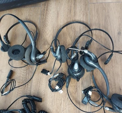 £5 • Buy Plantronics HW251/A SupraPlus  Monaural Voice Tube Call Centre Headset X6 Joblot