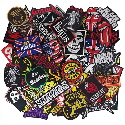 Wholesale Lot Rock Music Mix Band Sew Iron On Embroidery Applique Patch Random • $13.99
