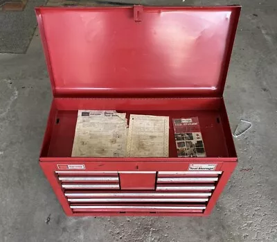 Vintage Craftsman USA 10 Drawer 26  Top Metal Tool Box Chest Storage Case 65419 • $299.99