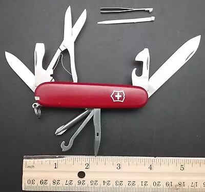 Red VICTORINOX Super Tinker Swiss Army Knife W/Phillips & Scissors • $23.93