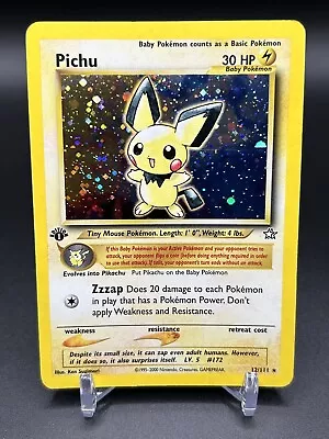 Pichu 1st Edition Holo Rare Neo Genesis 12/111 Pokemon TCG WoTC • $36