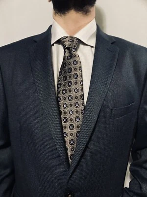 $52.99 • Buy Chaps Mens Sport Coat Blazer Suit Jacket 49R Blue Houndstooth Mint