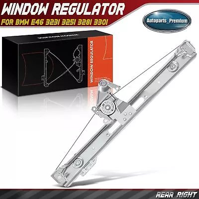 Rear Right Power Window Regulator For BMW E46 E90 325i 330i 2001-2005 323i 328i • $26.69