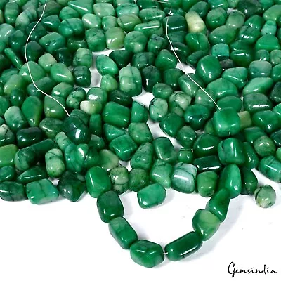 4900Ct Natural Zambian Emerald Smooth Tumble Shape Stone Drilled Bead Lot 298 Pc • $224.99