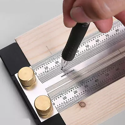 Ultra Precision Marking Ruler T Type Square Woodworking Scriber Measuring Tool • $19.61
