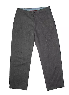 Woolrich 1830 Men's 36 X 32 Wool Herringbone Trousers Lined Pants Gray • $59.95