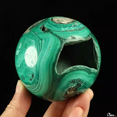 Gemstone 3.2  Malachite Hand Carved Crystal Ball/Sphere Crystal Healing • $109