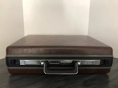 Vintage SAMSONITE  Brown Hard-shell Briefcase File Organizer & Lock *READ!* • $17.09