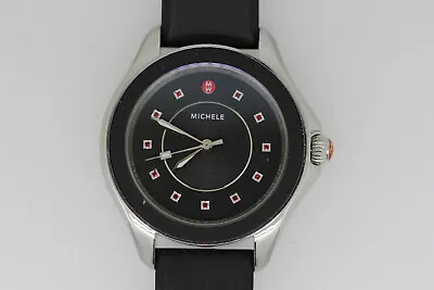 Michele Cape Black Dial Black Silicone Ladies Watch MWW27A000006 • $175