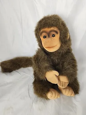 Hosung Vintage 1994 Monkey Hand Puppet Plush Brown Hook And Loop Hands Long Tail • $15.96