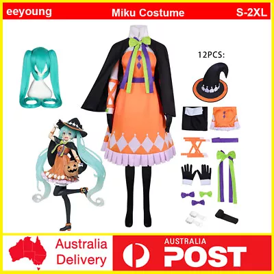 Hatsune Miku Vocaloid Hatsune Miku Costume Uniform Dress Halloween Party Cosplay • $24.40