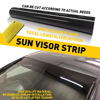 Vinyl Windshield Visor Sun Strip Window Banner Sheet Racing Car Truck SUV • $10.99