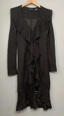 Victorias Secret Moda International Small Duster Cardigan Kid Mohair Dark Emo • $37.49