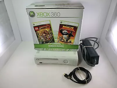 No Hard Drive Microsoft Xbox 360 White Console Only HDMI Version W/Box READ DESC • $59