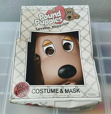 Vintage Ben Cooper Pound Puppies Costume & Mask In Box 1985 Size 6-8 Kids • $27.95