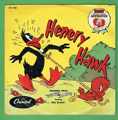 ORIGINAL  HENERY HAWK  WARNER BROTHERS  78rpm RECORD - MEL BLANC • $75