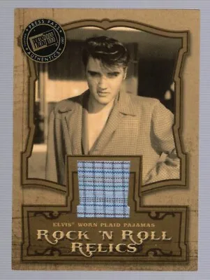 Elvis Presley 2007 Press Pass The Music **worn-plaid Pajamas** Relic Card #rr-pp • $29.99