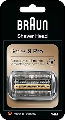 Braun Electric Shaver Head Replacement Part 94M Silver Compatible With Series 9 • $117.75