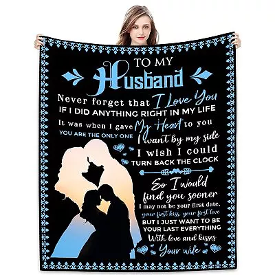 Husband Gift Ideas Blanket 50  X 60  - I Love You Gifts For Him - To My Husba... • $38.07