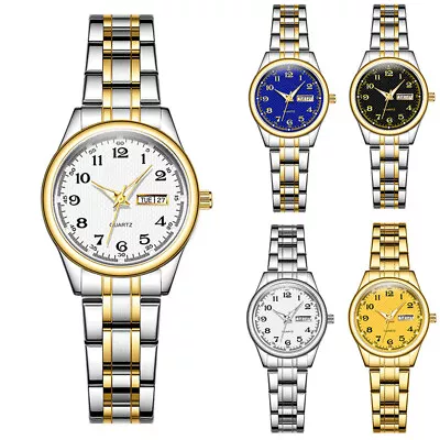 Fashion Quartz Wrist Watch Stainless Steel Waterproof Woman Watches NEW • $17.09