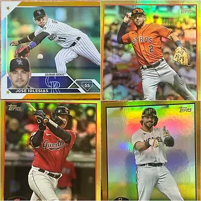 2023 Topps Gold Foil Lot Bo Naylor(RC) Alex Bregman Austin Hedges Jose Iglesias • $3.50