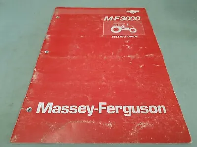 1987 MASSEY FERGUSON 3000 Tractor Factory Dealer Selling Guide • $16.05