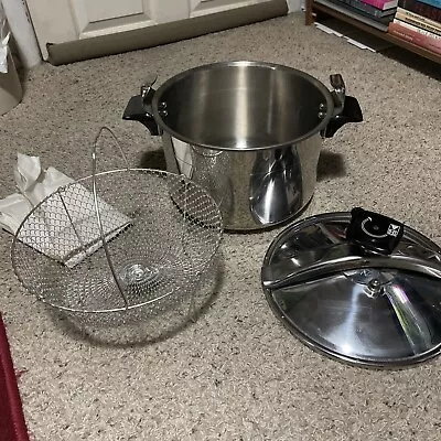 Vtg SEB Large 10L FryPressure Cooker Stainless Steel Made In France Steam Basket • $100