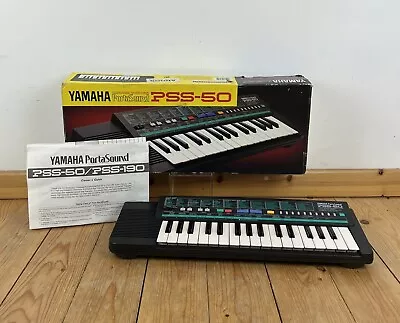 Yamaha PSS-50 Electronic Keyboard 32 Keys Boxed Manual Working Tested Portasound • £26