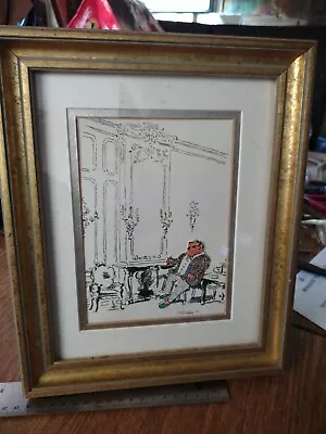 Vintage  Lithograph 3d Art Ny Estate Signed Tony Marcogliess Relaxing At Home • $49.98