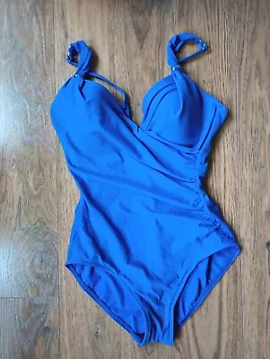 Miraclesuit Razzle Dazzle Siren Swimsuit Sz 8 Azul Underwire One Piece READ • $25